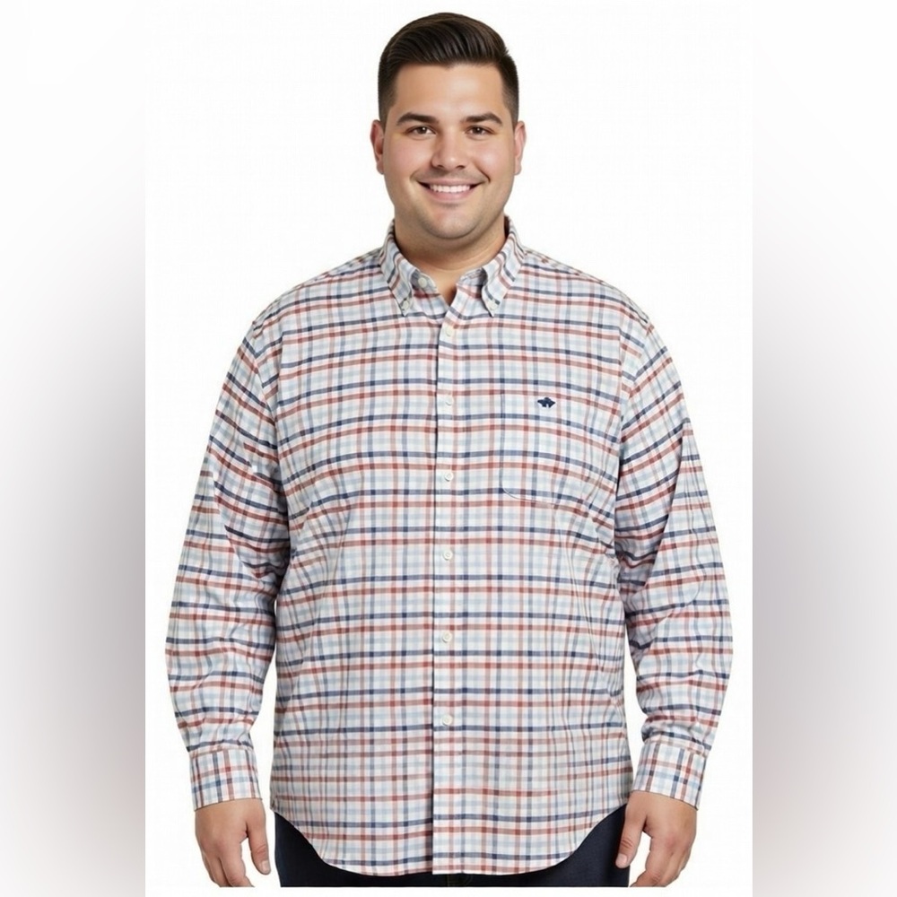 Brooks Brothers Red and Blue Checkered Shirt sz 2xl